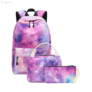 Three-piece School Backpack Cute bag school bags fit 15inch Laptop Insulated Lunch bag for Teens Boys Kids Travel Daypack