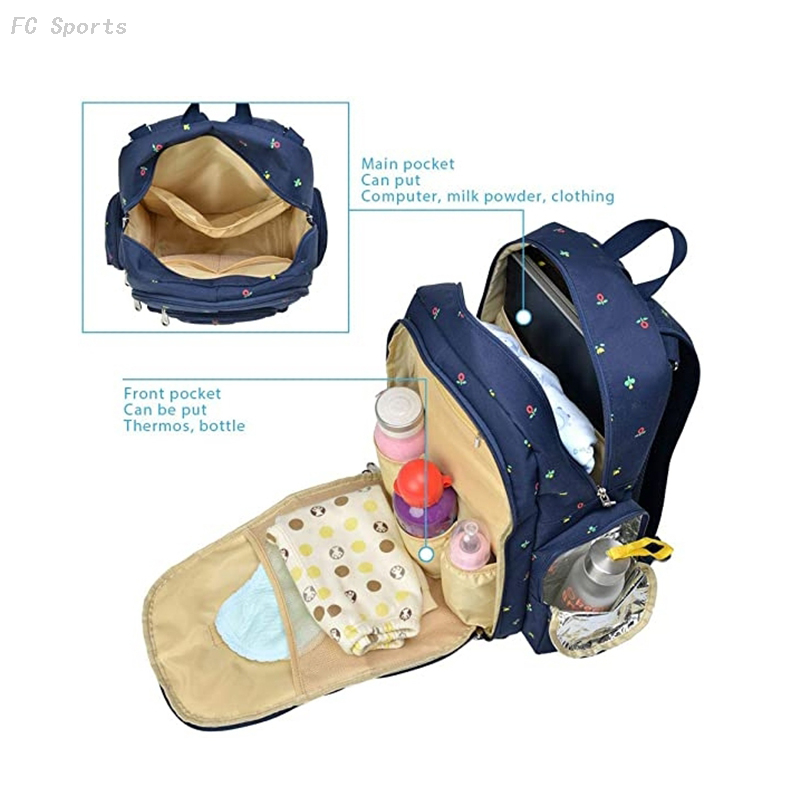 Multi-function travel Backpack for baby with Changing Pad and Portable Insulated Pocket 