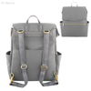 PU Leather Baby Diaper Bag Backpack with Changing Pad and Stroller Straps 