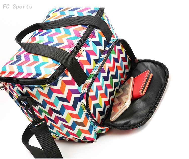 New arrival portable multi-color oxford double deck adult lunch bag thermal picnic cooler bag 