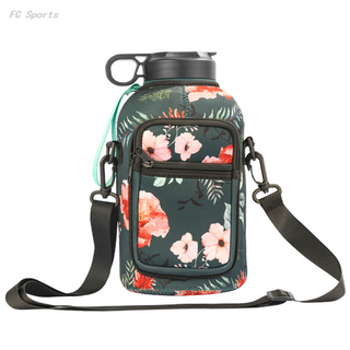 2.2l gallon large water sports gym bottle with custom logo BPA Free 100% LeakProof bottles half gallon with sleeves