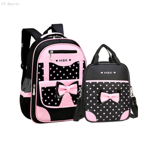 6-12 Year Old child's School Bag Set for Girl Fashion Dot Cute Bow bags for girls school 