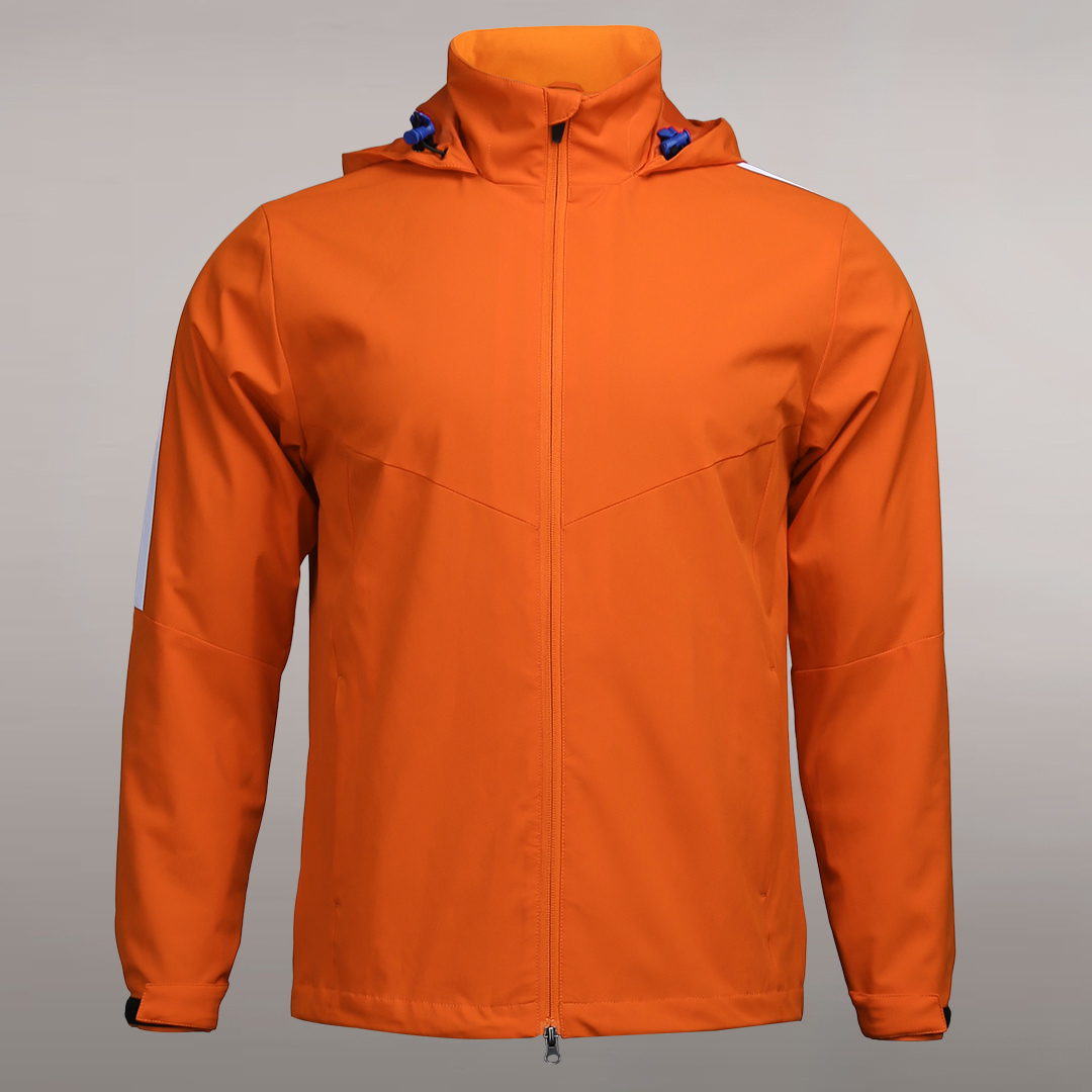 Long Sleeve Soccer Training Jacket For Men Full Zip Windproof Waterproof