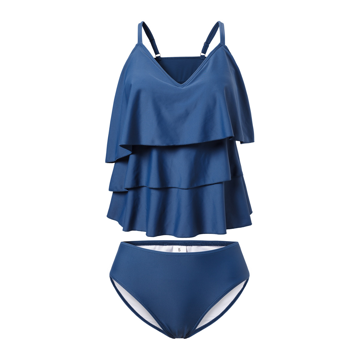 FC Sports Swimwear Tankini Two Piece Bathing Suits for Women V Neck Swimsuit Beach Summer Sexy Wear