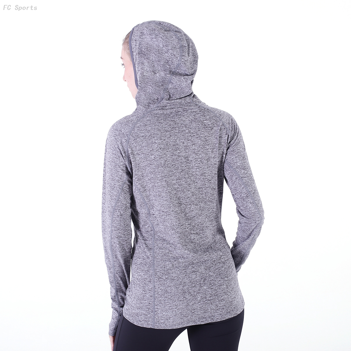 FC Sports Wear Yoga Long Shirt Pullover Hood Running Train Active Gym Wear For Women 