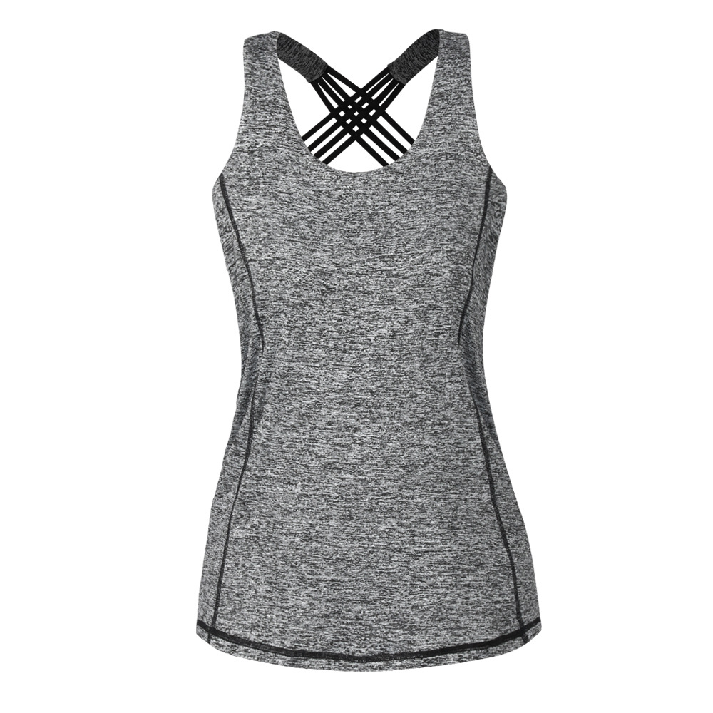 Yoga Tops Workouts Clothes Activewear Built in Bra Tank Tops for Women