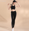No steel ring stitching sports bra Shockproof fitness vest Quick-drying legging yoga suit 