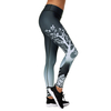 Printed Yoga Pants High Waist Fitness Plus Size Workout Leggings for Women Yoga Gym Atheletic Pants, Small Order, Stocklots,BLACK/WHITE AOP