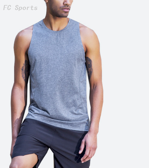 Men's sports tanks quick-drying outdoor running vest loose breathable sports training fitness vest