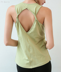 Yoga wear quick-drying ladies sports running T-shirt tops sleeveless vest workout clothes