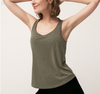 Yoga shirt Sport Tops Cowl Back Tank Tops, dark V back, breathable & wicking, fashionable