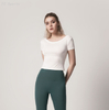 Modal yoga wear sports Short Sleeve Yoga Tops Backless Sports Fitness T-Shirts