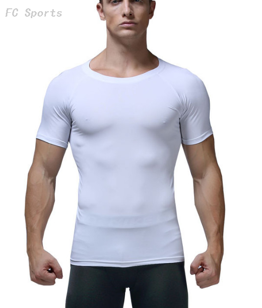 Fitness clothes, men's basketball training, sports tights, breathable, quick-drying, running, short sleeve 