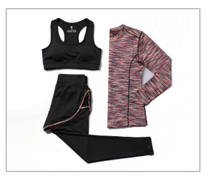 Women's 3pcs Sport Suits Fitness Yoga Running Athletic Tracksuits