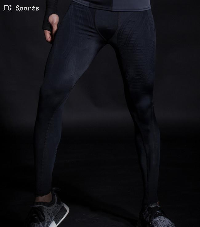 Compression sports tights men's running fitness pants breathable and quick-drying