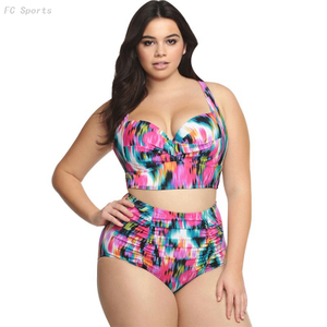 FC Sports Split Ladies Swimming Suit New Tankinic Beach Sexy Women Big Size 2019