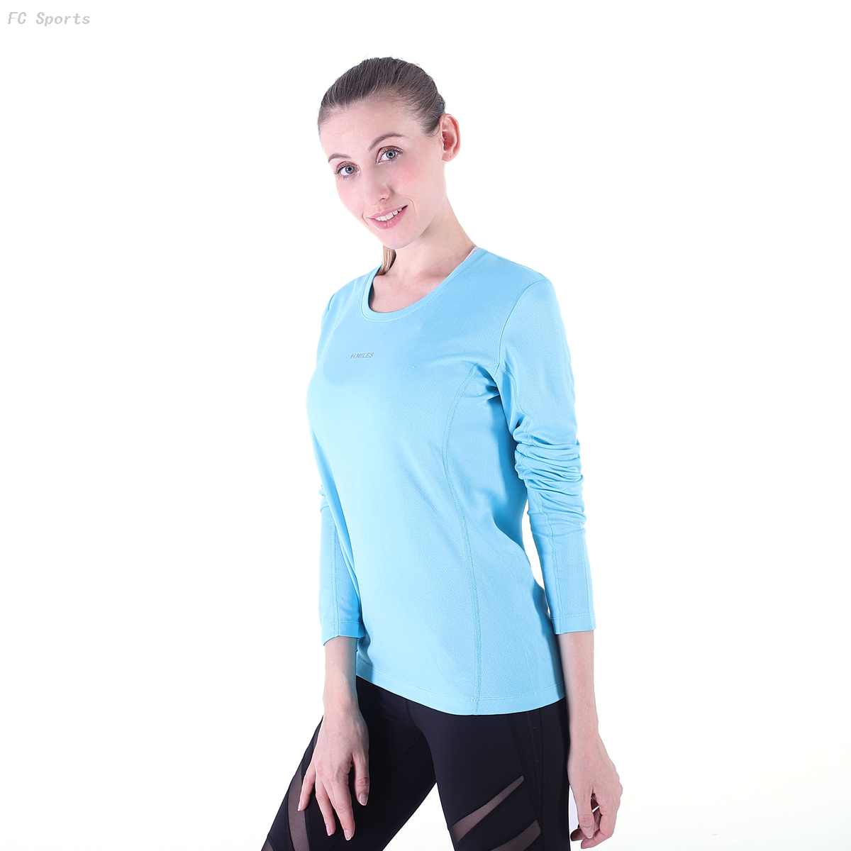 FC Sports Long Shirt Dry Fit Style Women Yoga Wear Slim Breathable Fitness Clothes Wholesale 2019