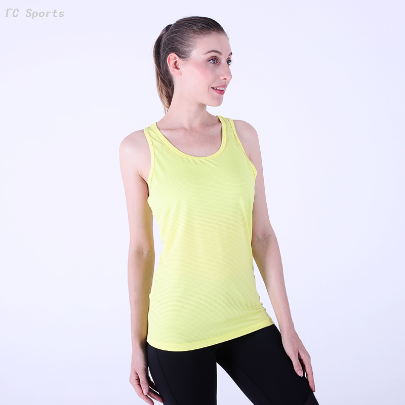 Sports Yoga Tops Workouts Tank Clothes Active Wear Dry Fit Built in Bra Tank Tops for Women 2019