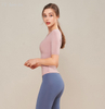Sports wear tights fitness running seven-point sleeves quick-drying slim yoga clothes