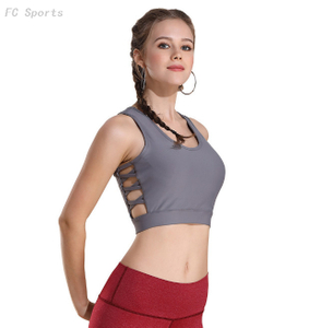 Shockproof Yoga Breathable Hollow Sexy Fitness Gathering Sports Bra