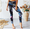 Sportswear Women Yoga Sets Floral Print Ensemble Tracksuit Gym Wear Running Clothing Sport Suit Sexy Fitness Top Leggings