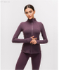 FC Sports 2019 Autumn Winter New Yoga Sports Jacket Female Nylon Stretch Zipper Running Yoga Long-sleeved Shirt