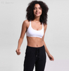 Solid color sports bra gathered shockproof running fitness underwear cross beauty back yoga bra