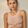 High elastic quick-drying knotted ribbed bra crop top fitness running yoga bra sports vest